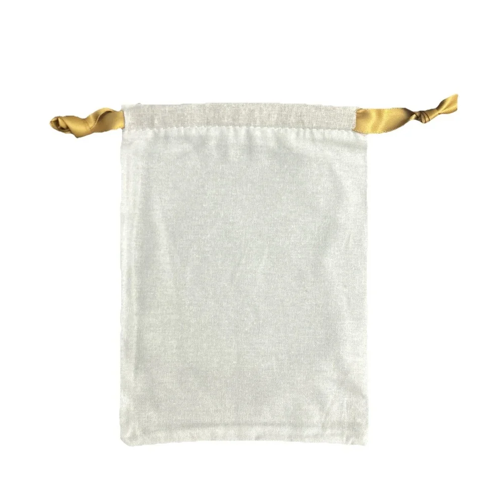 Bride Tribe Drawstring Favor Bags White‎ Gold Bachelorette Party Gift Set of 10